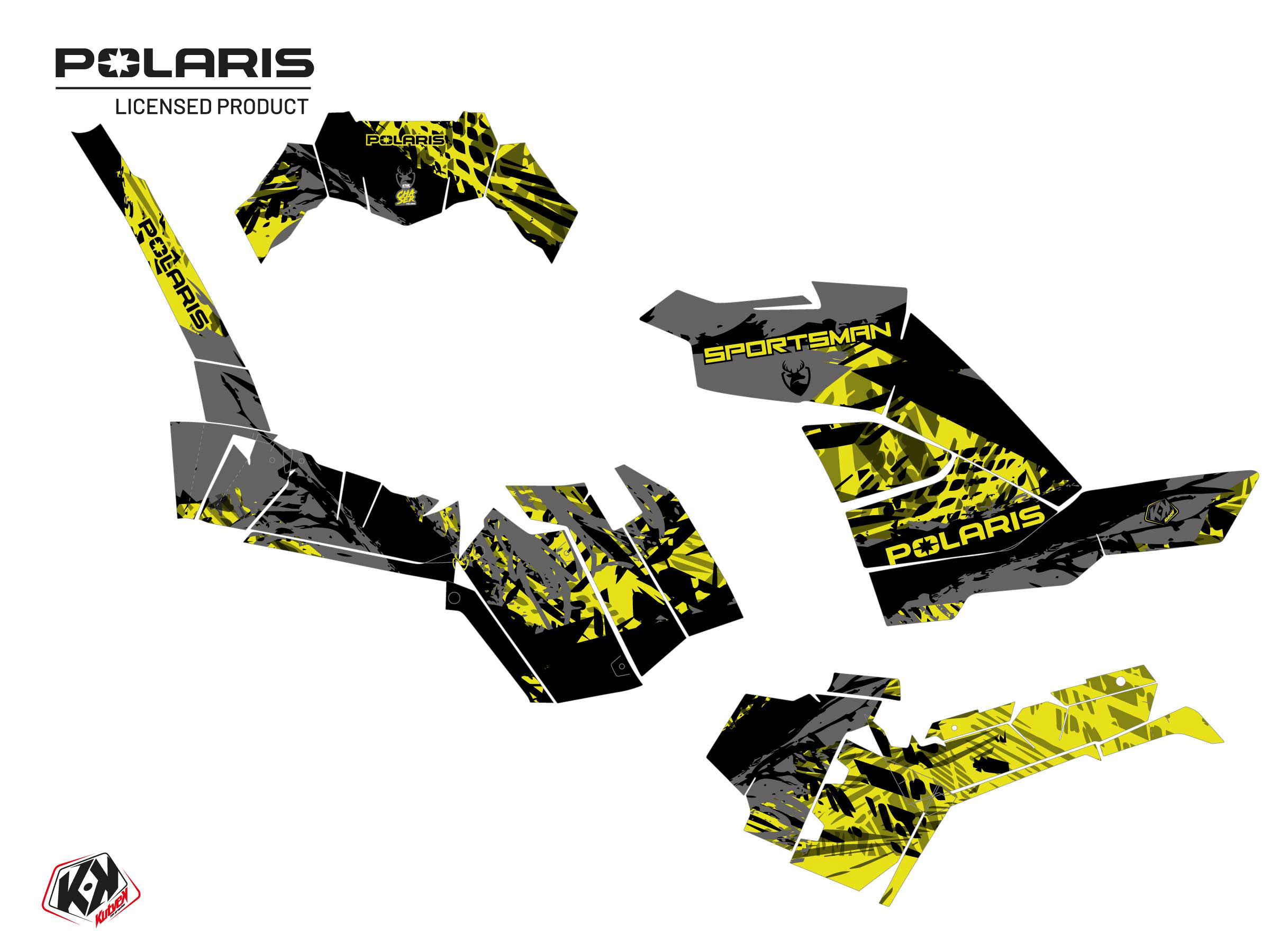 Polaris 1000 Sportsman XP S Forest ATV Chaser Graphic Kit Yellow