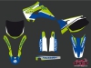 Kawasaki 250 KX Dirt Bike Chrono Graphic Kit Blue