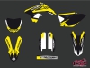 Suzuki 250 RMZ Dirt Bike Chrono Graphic Kit Black