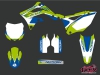 Kit Déco Moto Cross Chrono Kawasaki 450 KXF Bleu