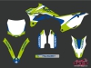 Kit Déco Moto Cross Chrono Kawasaki 85 KX Bleu