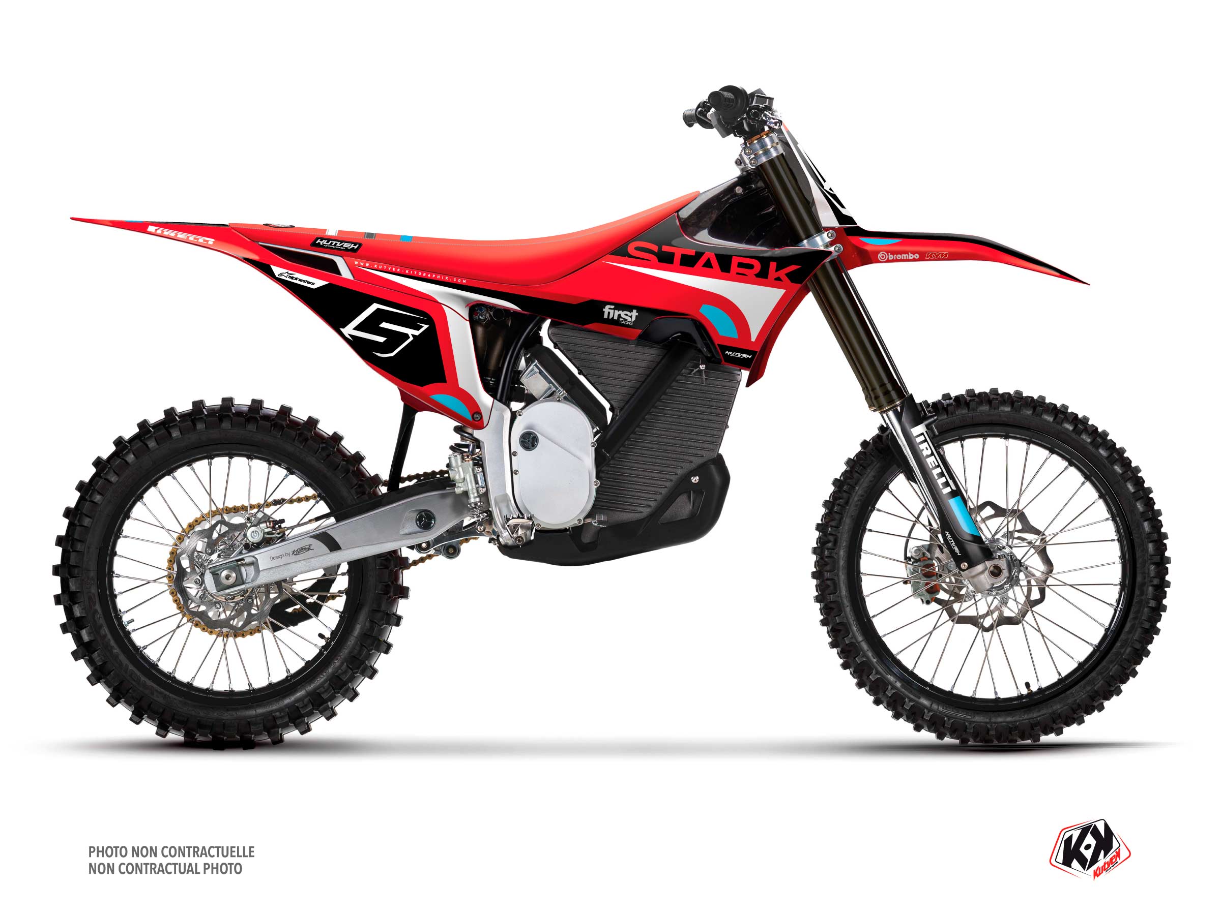 Stark Future Varg Dirt Bike Cirkle Graphic Kit Red