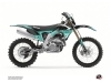 Kawasaki 250 KXF Dirt Bike Claw Graphic Kit Turquoise