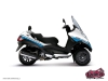 Kit Déco Maxiscooter Cooper Piaggio MP3 Blanc Bleu