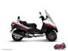 Piaggio MP3 Maxiscooter Cooper Graphic Kit White Red