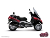 Piaggio MP3 Maxiscooter Cooper Graphic Kit Red