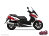 Kit Déco Maxiscooter Cooper Yamaha XMAX 125 Blanc Rouge