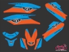 Kit Déco Maxiscooter Cooper Yamaha XMAX 125 Bleu Orange