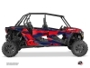 Polaris RZR 1000 4 doors UTV Cruiser Graphic Kit Red Blue