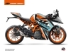 KTM 125 RC Street Bike Crux Graphic Kit Orange Blue