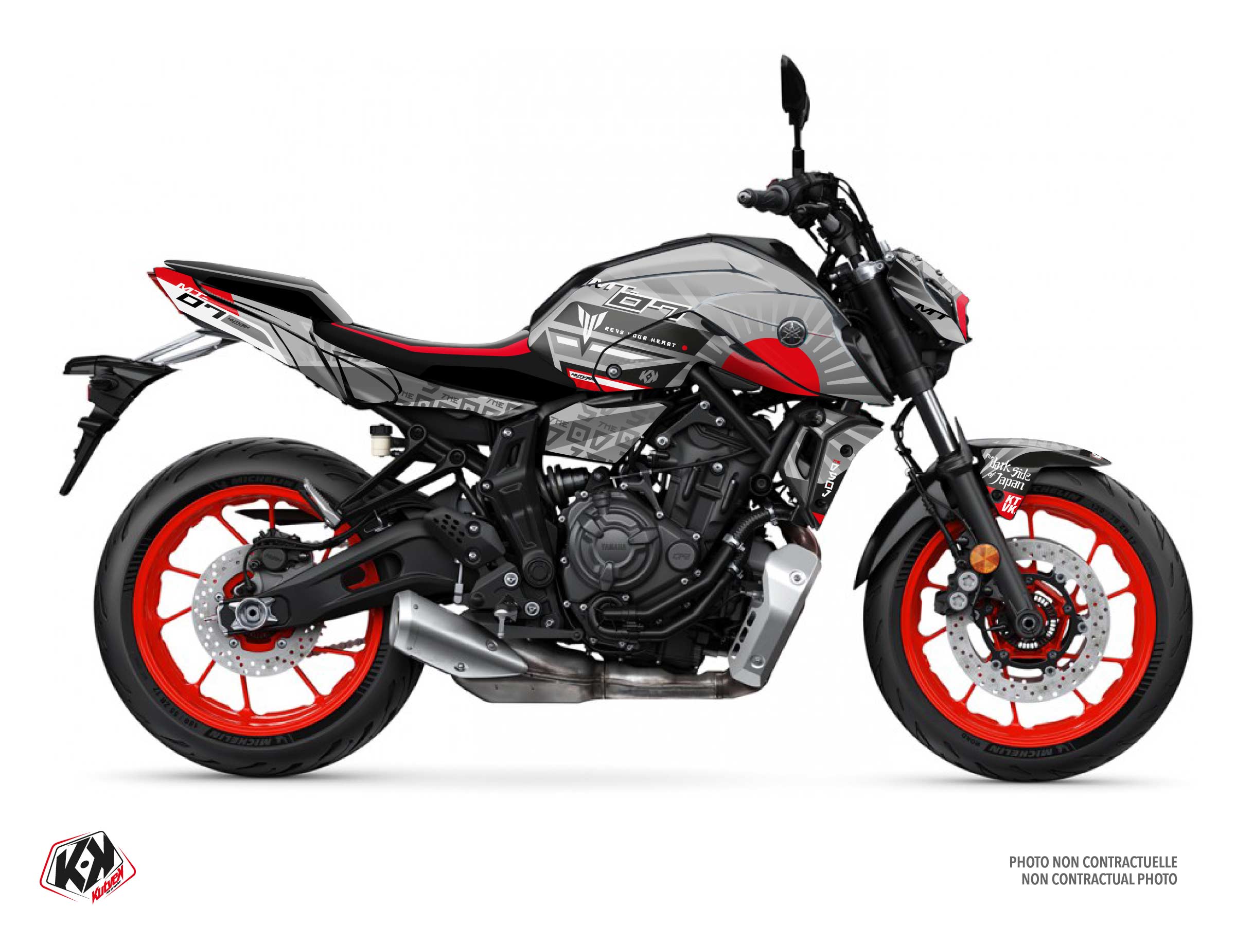 KIT DÉCO MOTO DARKSIDE YAMAHA MT 07 ROUGE