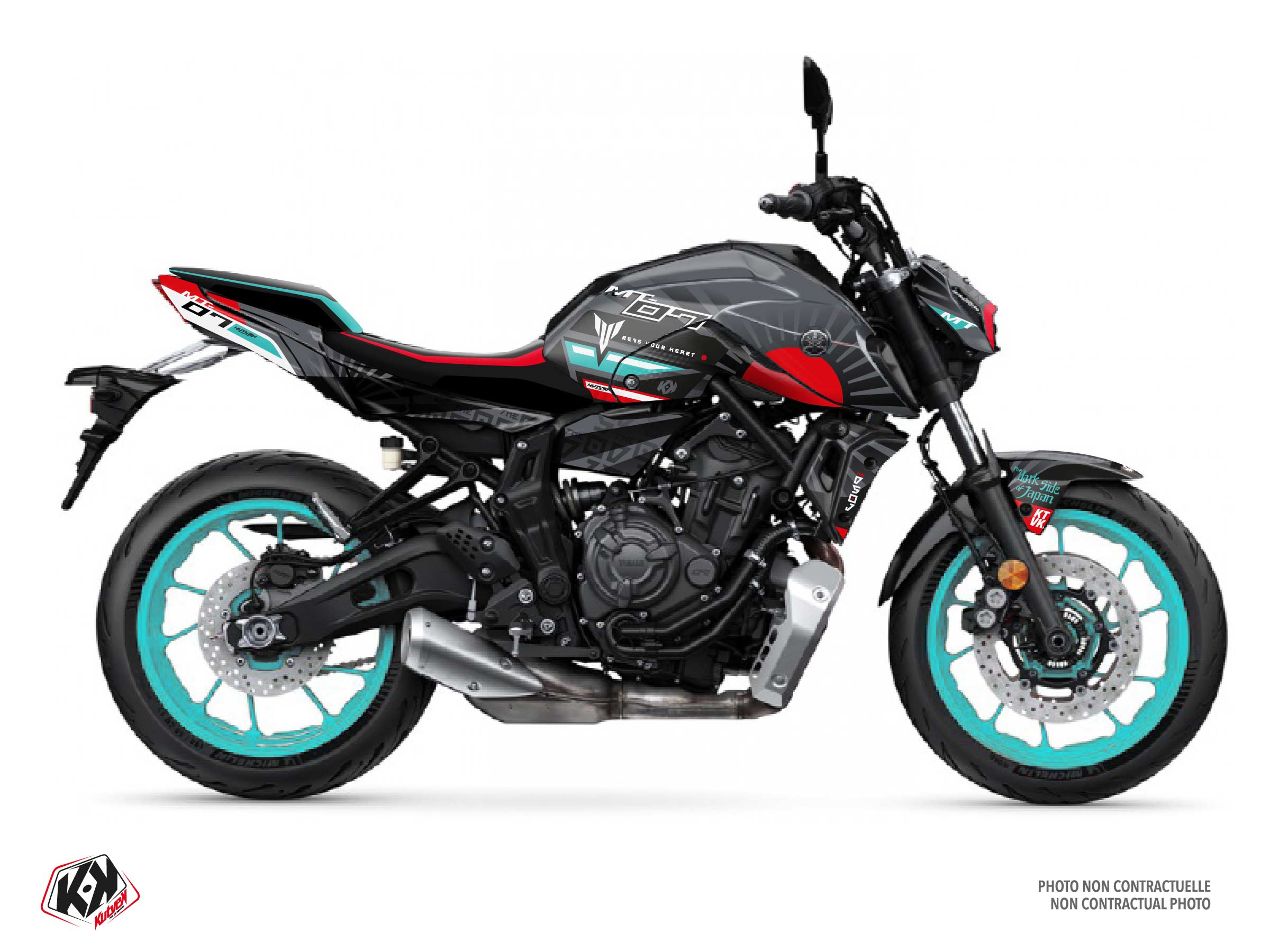 KIT DÉCO MOTO DARKSIDE YAMAHA MT 07 TURQUOISE