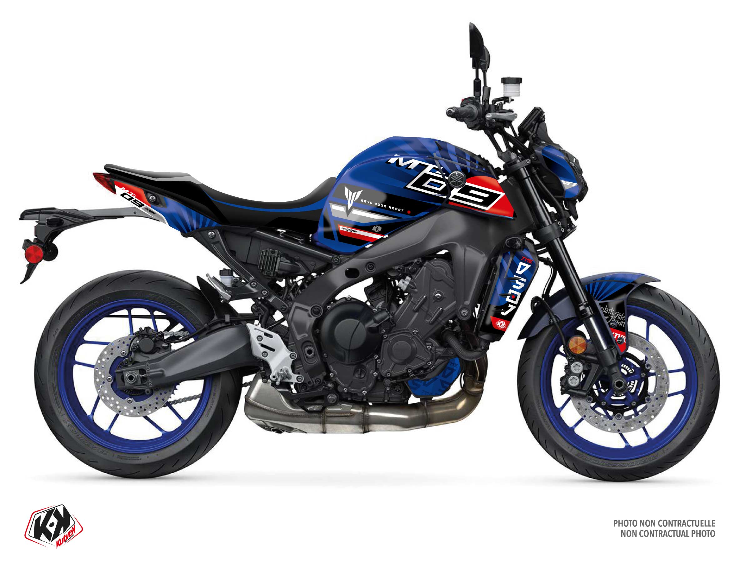 KIT DÉCO MOTO DARKSIDE YAMAHA MT 09 BLEU