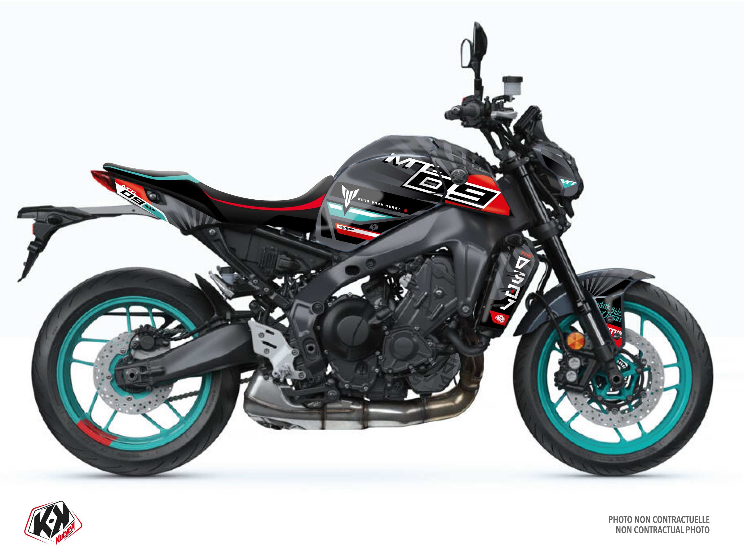 YAMAHA MT 09 STREET BIKE DARKSIDE GRAPHIC KIT TURQUOISE