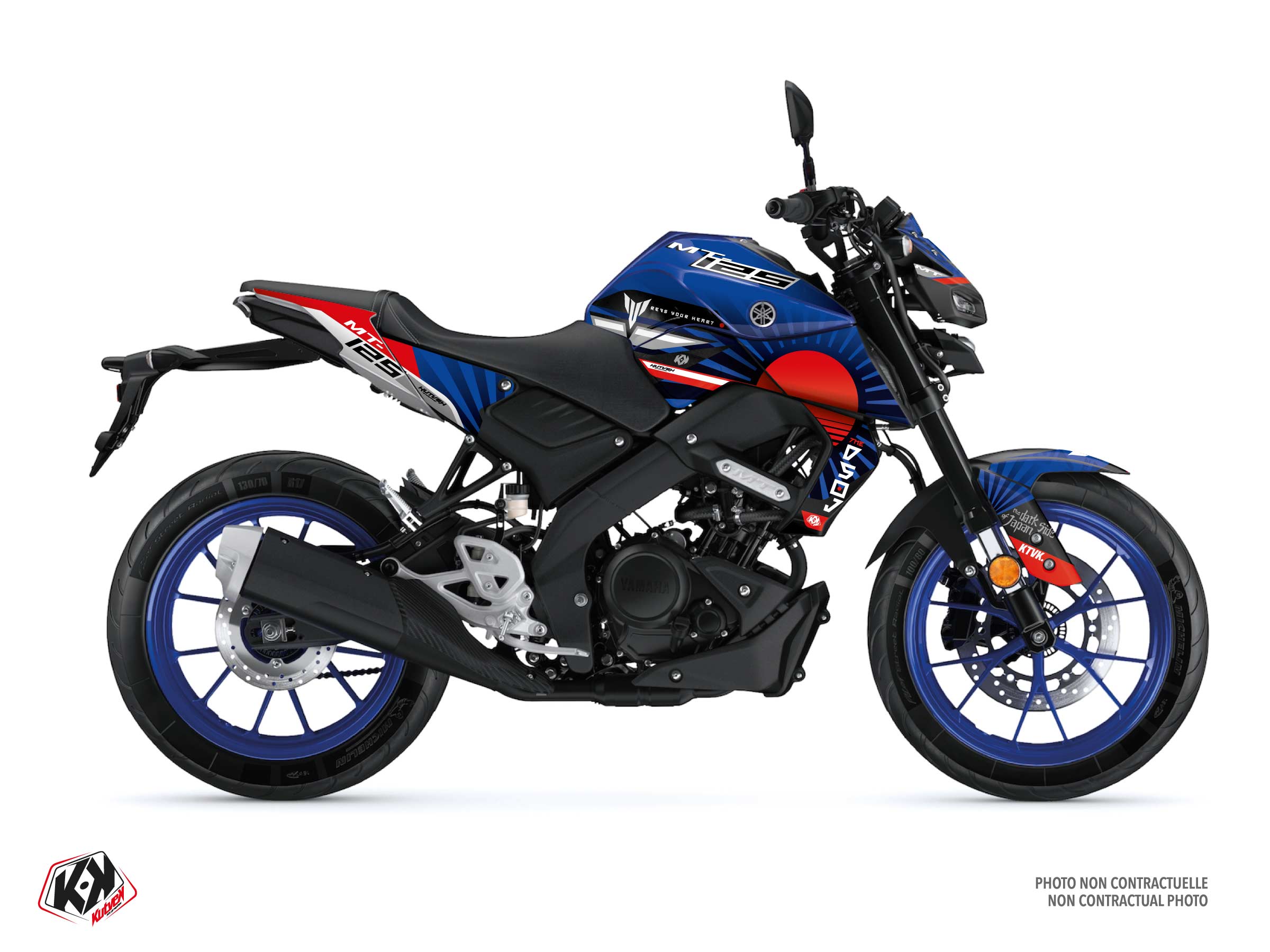 KIT DÉCO MOTO DARKSIDE YAMAHA MT 125 BLEU