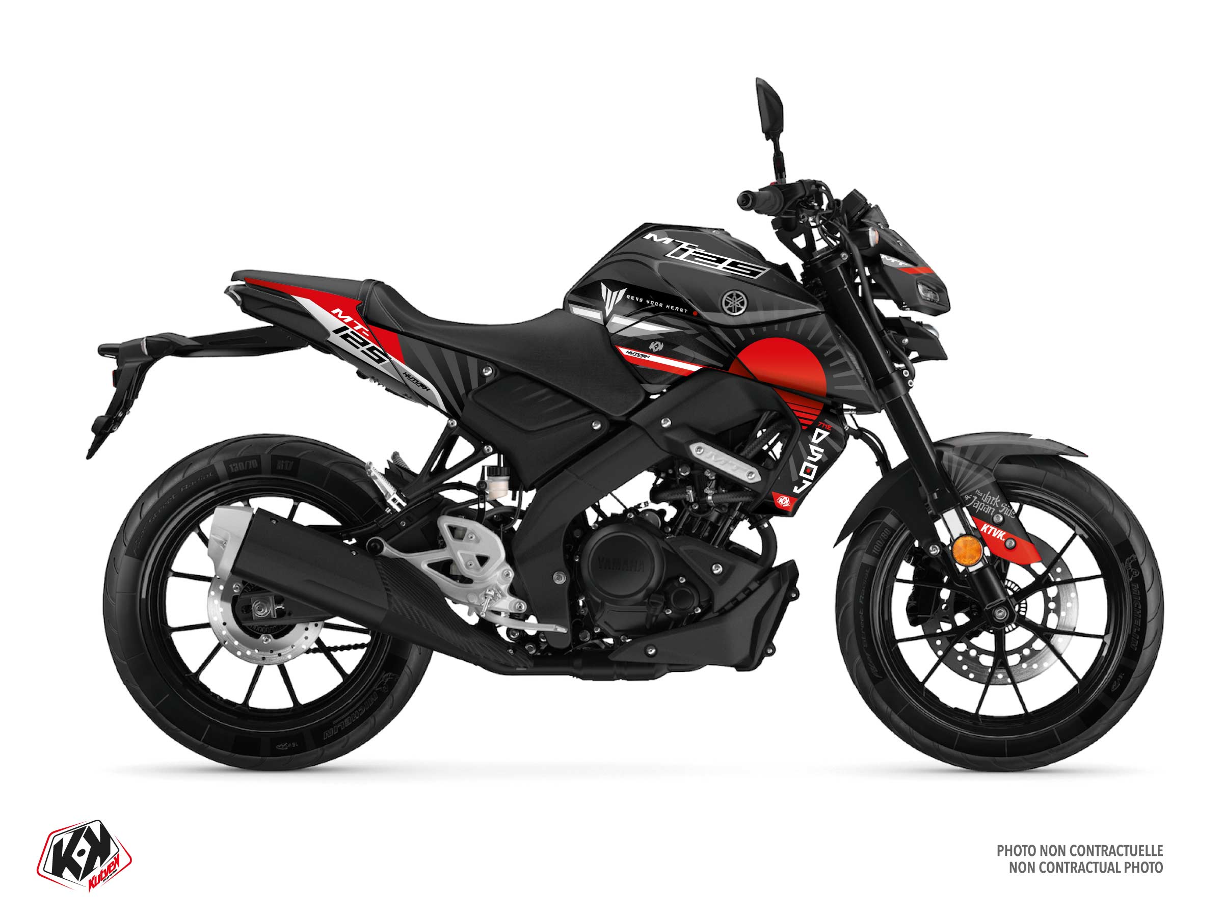 KIT DÉCO MOTO DARKSIDE YAMAHA MT 125 NOIR