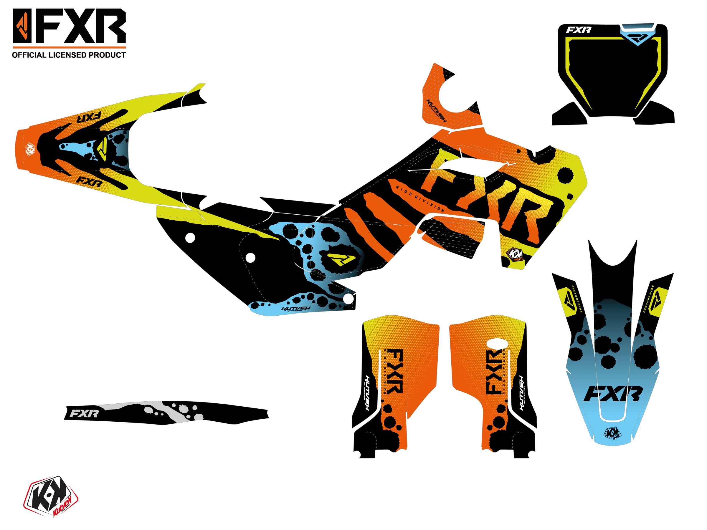 Kit Déco Motocross Fxr Dart Frog Husqvarna Fc 250