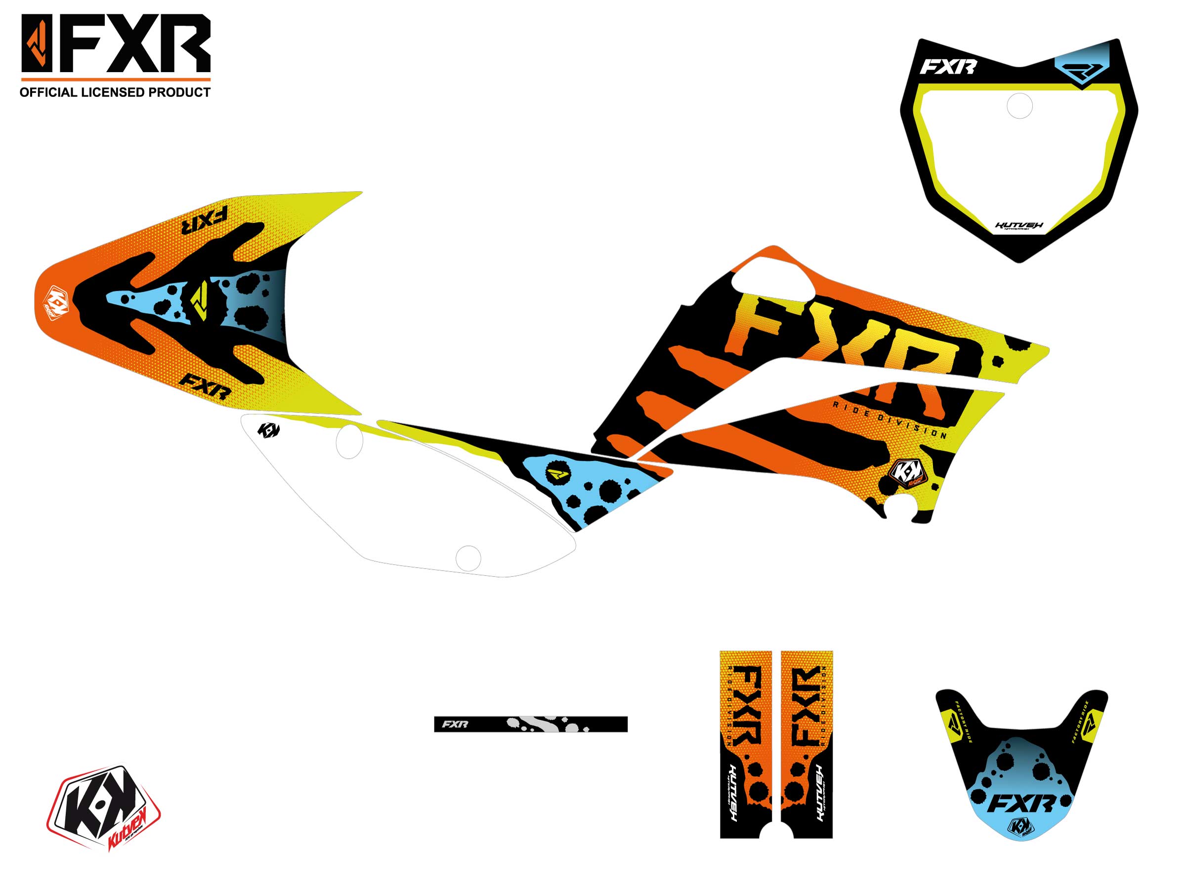 Kit Déco Motocross Fxr Dart Frog Kawasaki Klx 110