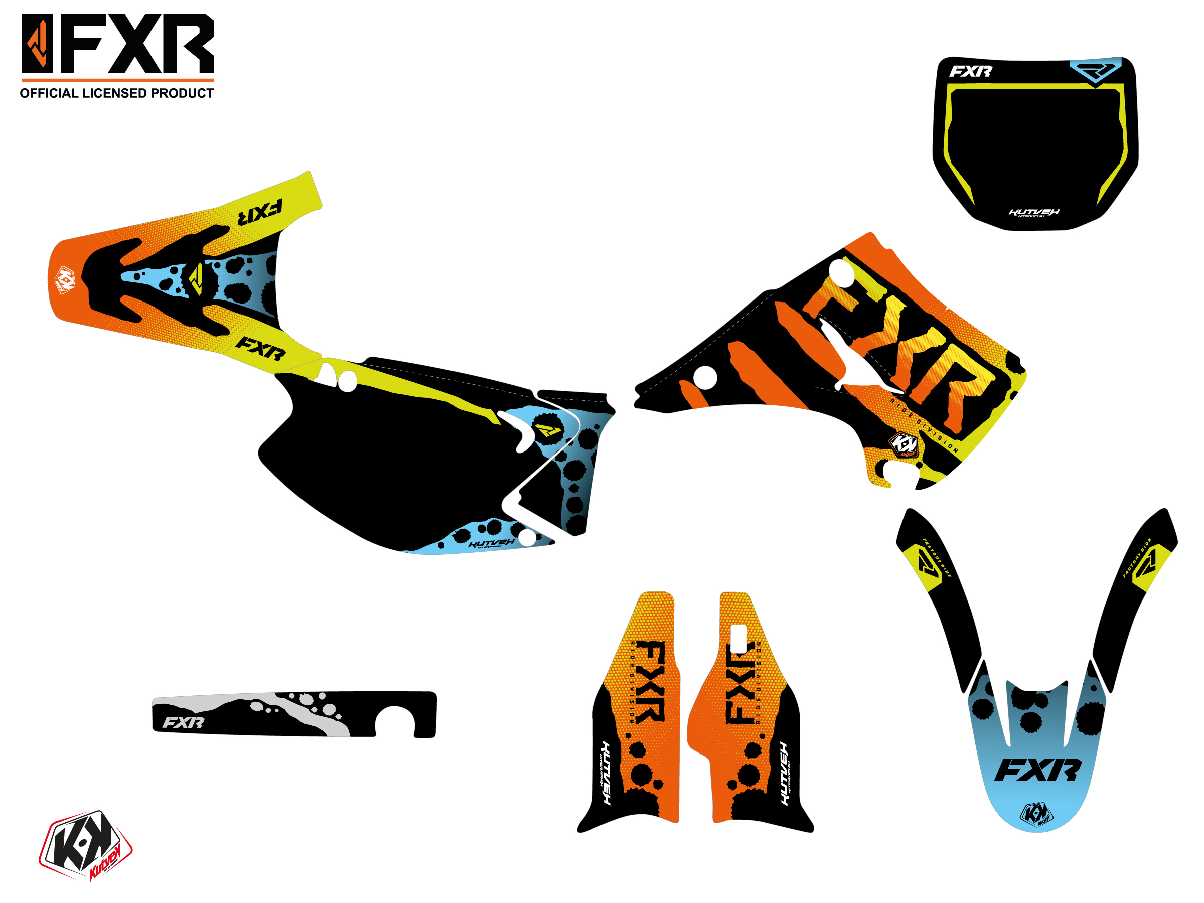 Kit Déco Motocross Fxr Dart Frog Kawasaki Kx 125