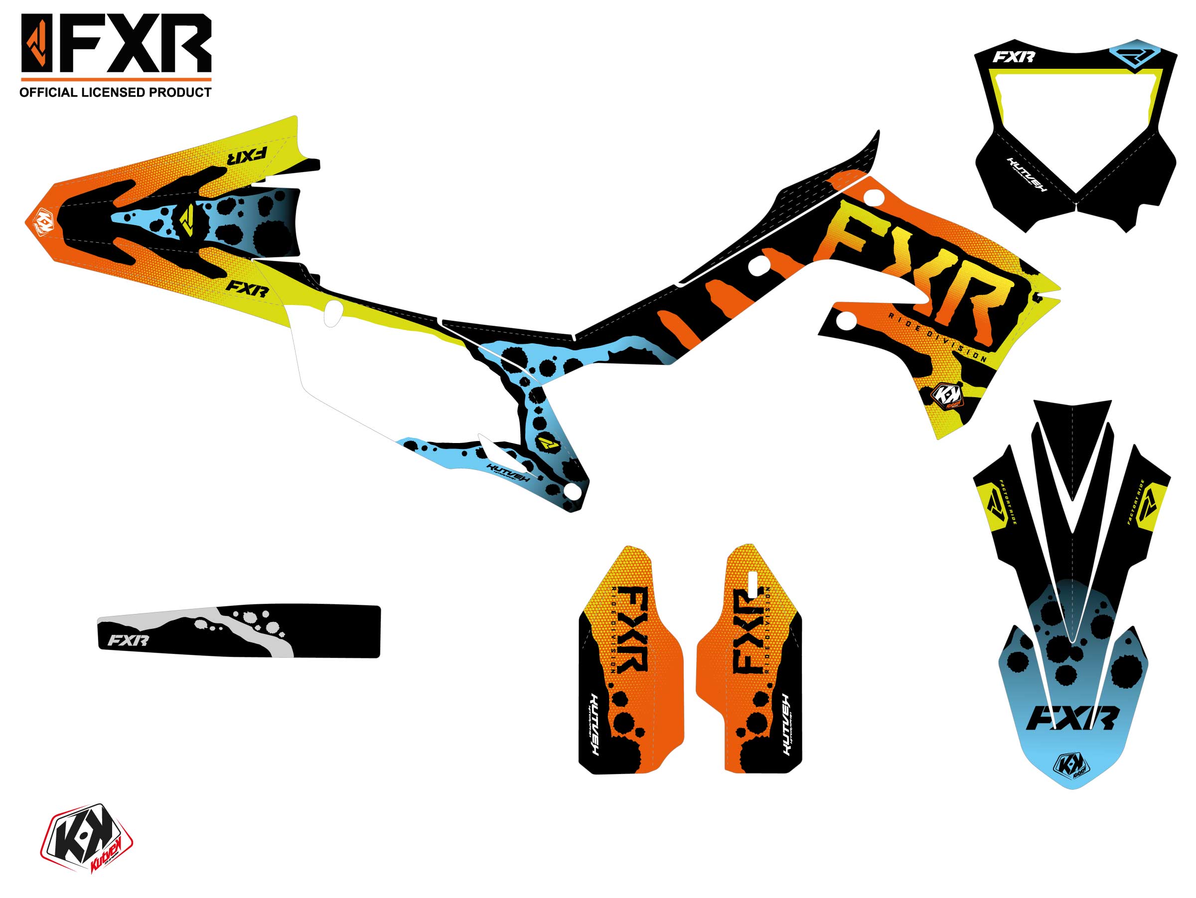 Kawasaki Kx 450 F Dirt Bike Fxr Dart Frog Graphic Kit