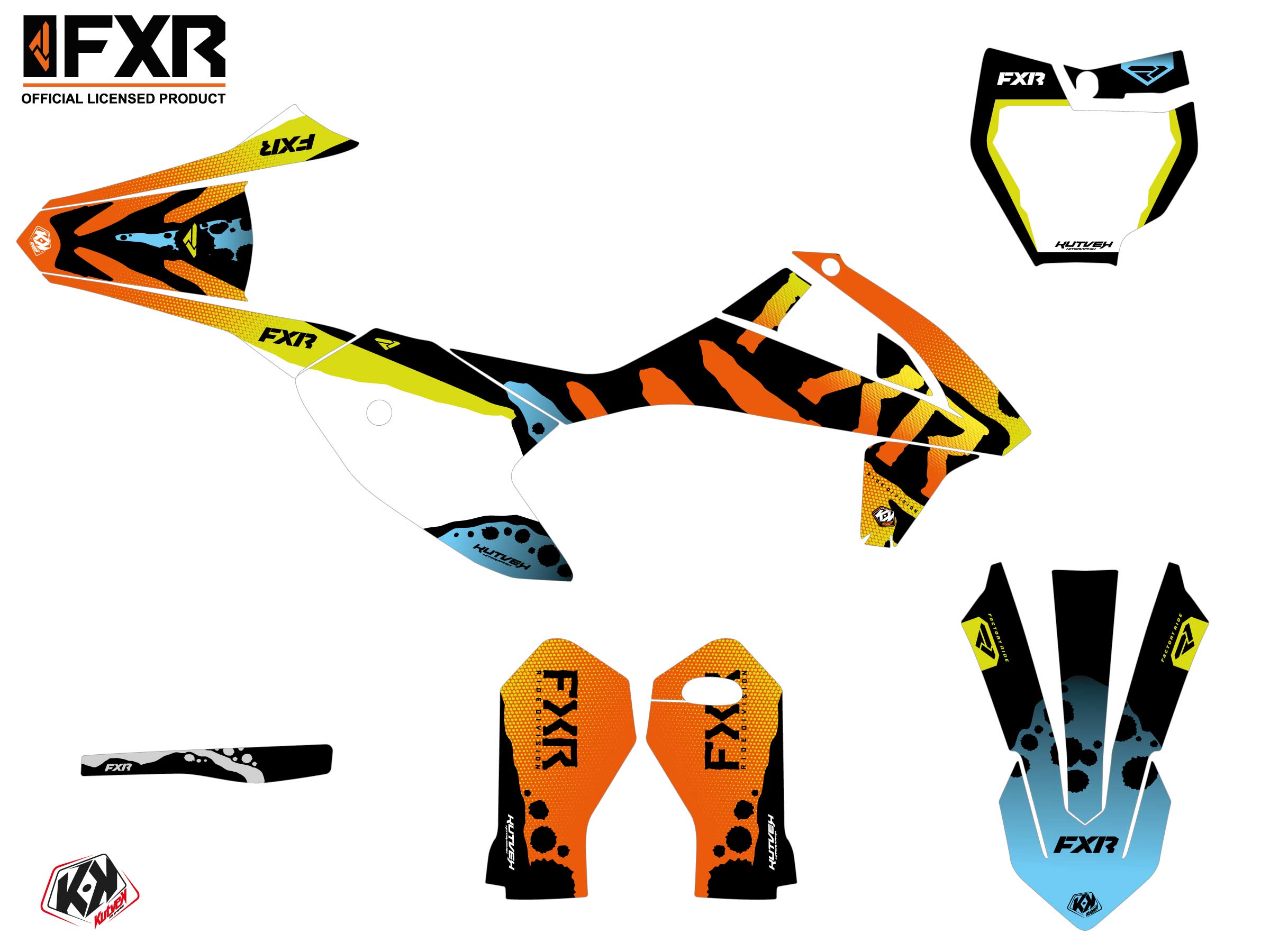 Kit Déco Motocross Fxr Dart Frog Ktm Sx E 5