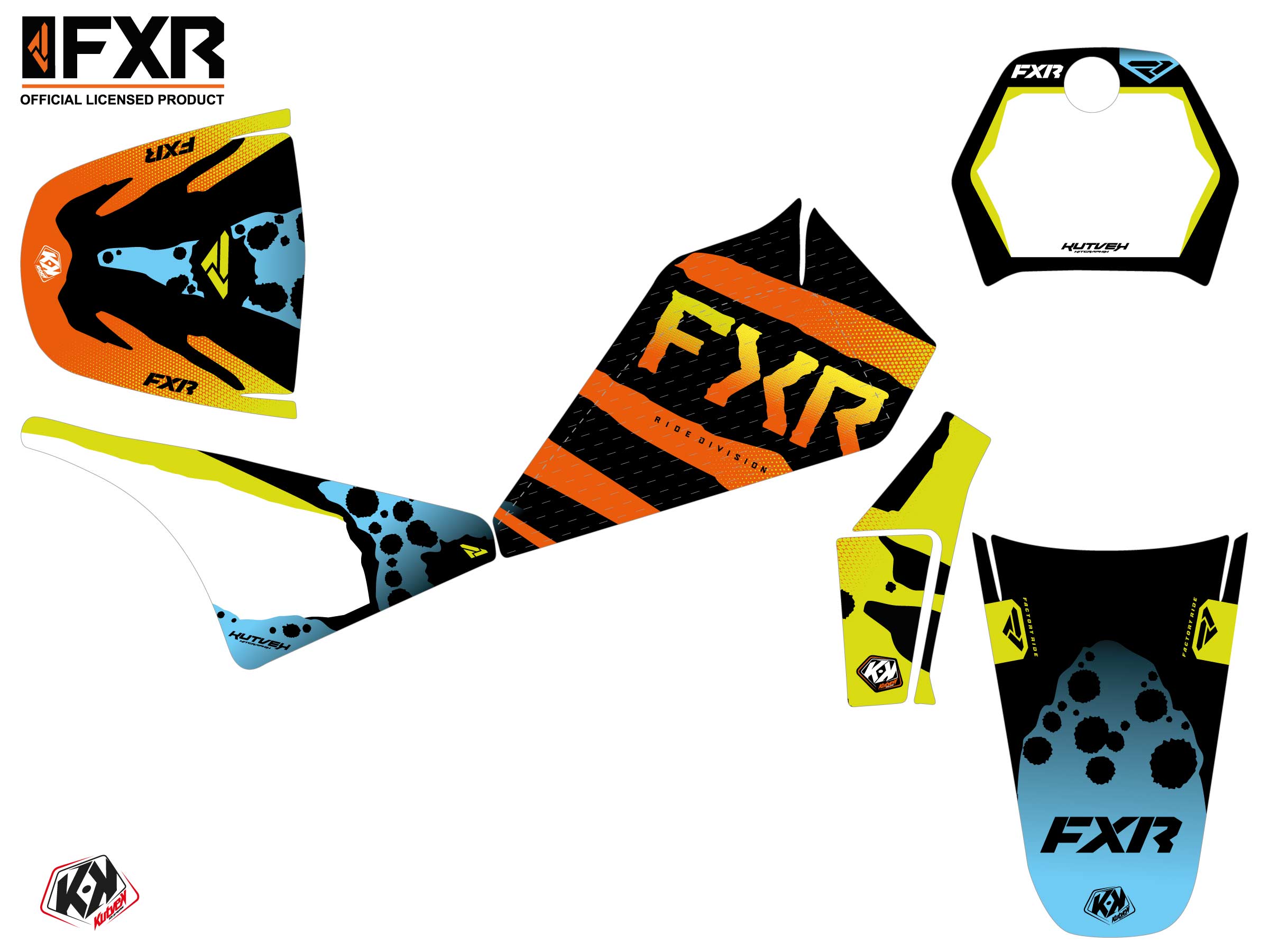 Kit Déco Motocross Fxr Dart Frog Yamaha Pw 80