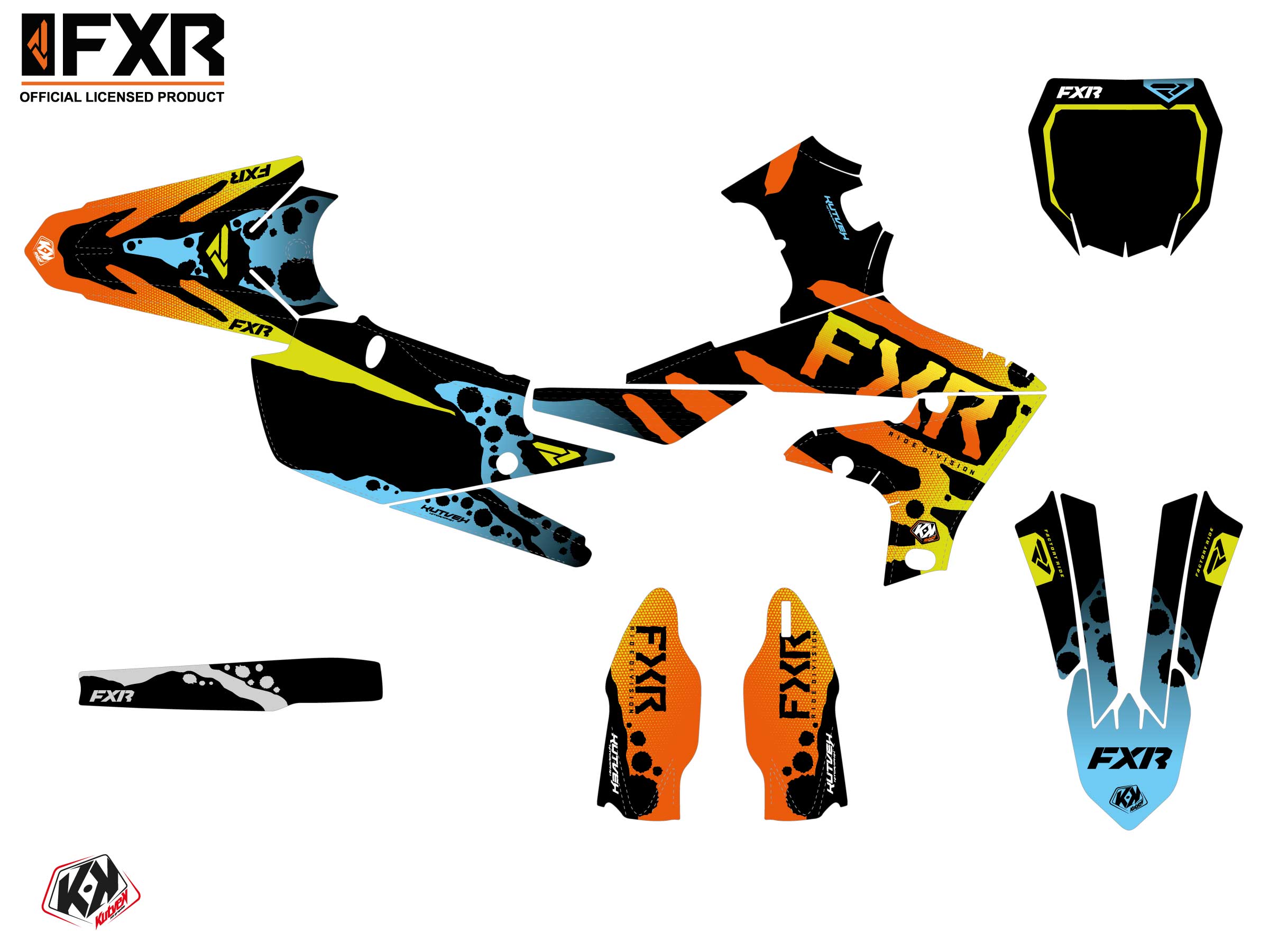 Yamaha Yz 250 F Dirt Bike Fxr Dart Frog Graphic Kit