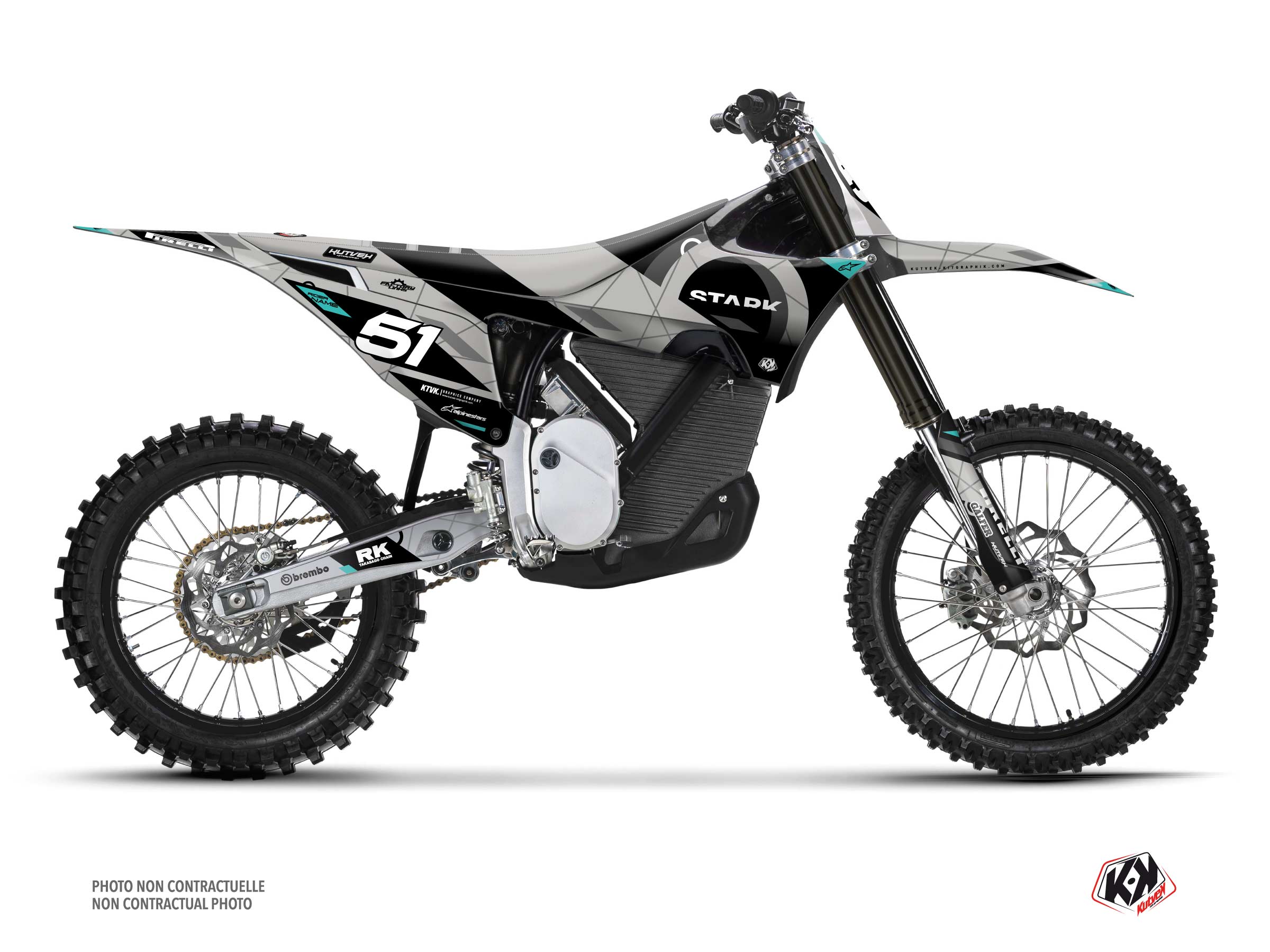 Kit Déco Motocross Dekline Stark Future Varg Gris