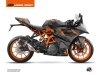 Kit Déco Moto Delta KTM 390 RC Noir Orange