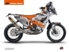 KTM 450 Rally Dirtbike Delta Graphic Kit Grey Orange