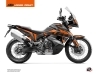 KTM 890 Adventure Street Bike Delta Graphic Kit Black Orange