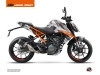 KTM Duke 390 Street Bike Delta Graphic Kit Grey Orange