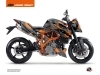 Kit Déco Moto Delta KTM Super Duke 990 R Noir Orange