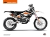 Kit Déco Moto Cross DNA KTM EXC-EXCF Blanc