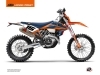 Kit Déco Moto Cross DNA KTM EXC-EXCF Bleu