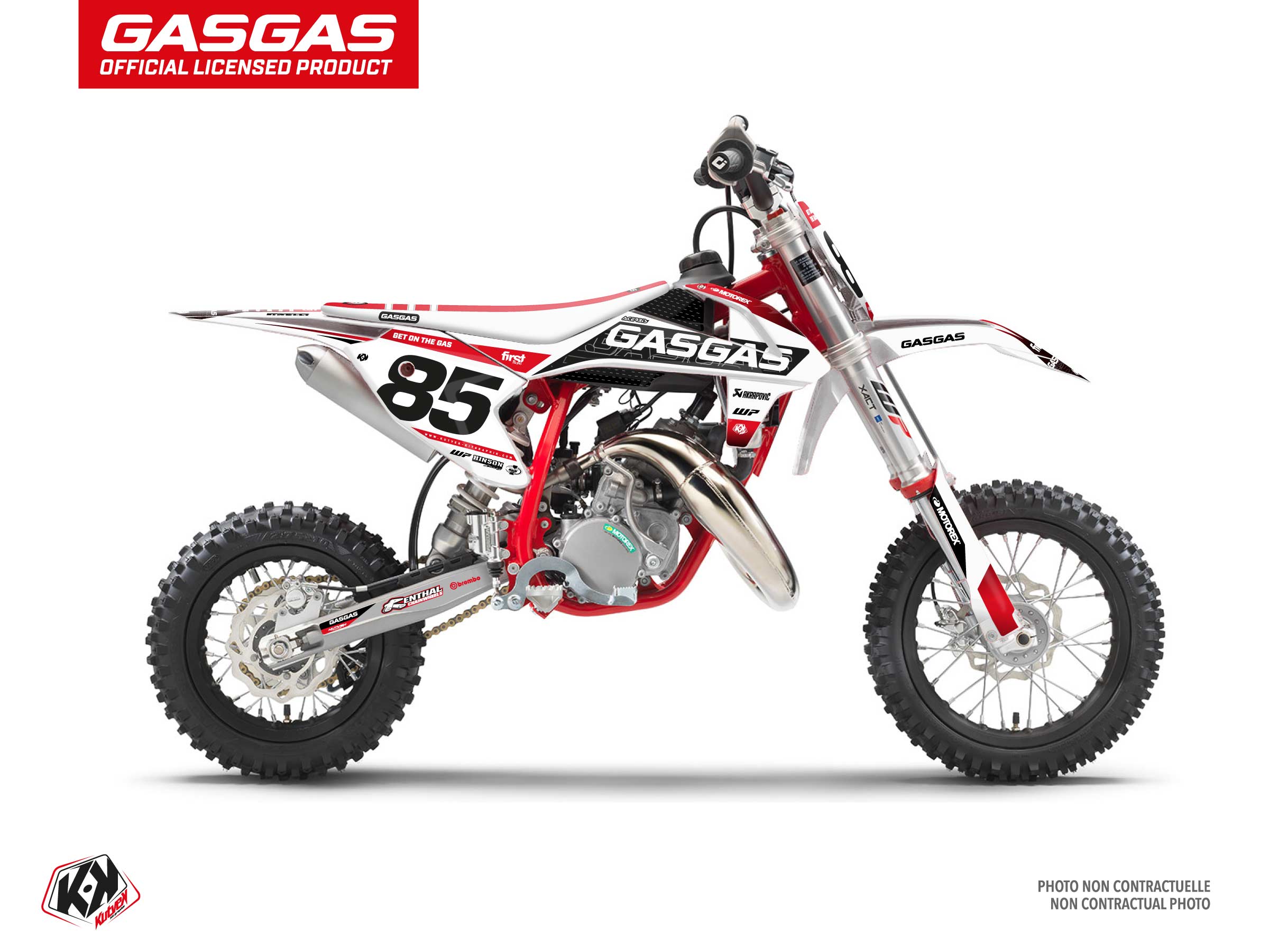 Kit Déco Motocross Drop Gasgas Mc 50 Blanc