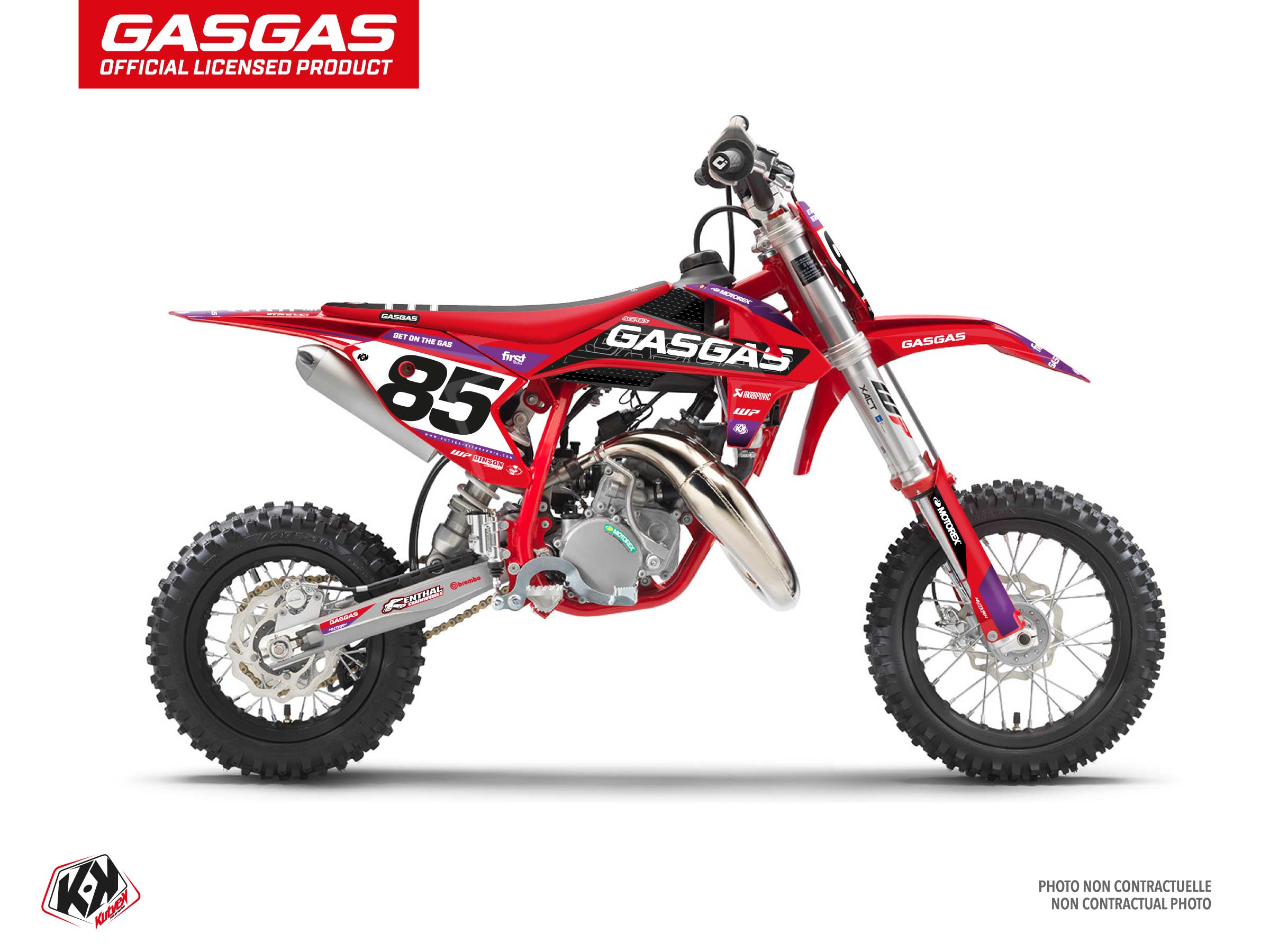 Gasgas Mc 50 Dirt Bike Drop Graphic Kit Red