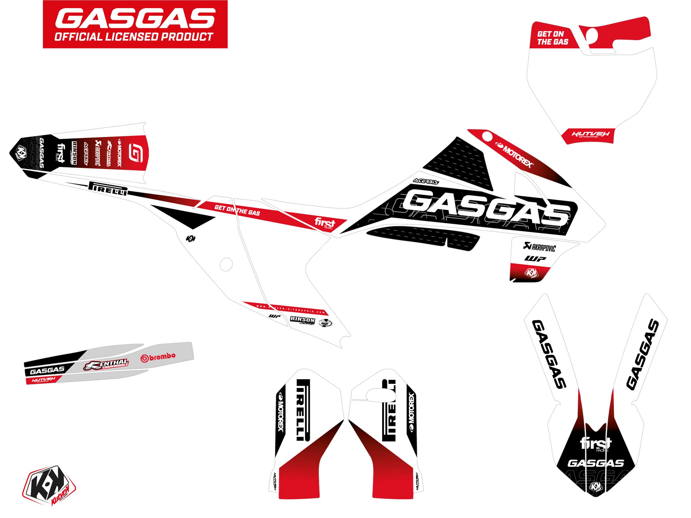 Gasgas Mc 65 Dirt Bike Drop Graphic Kit White