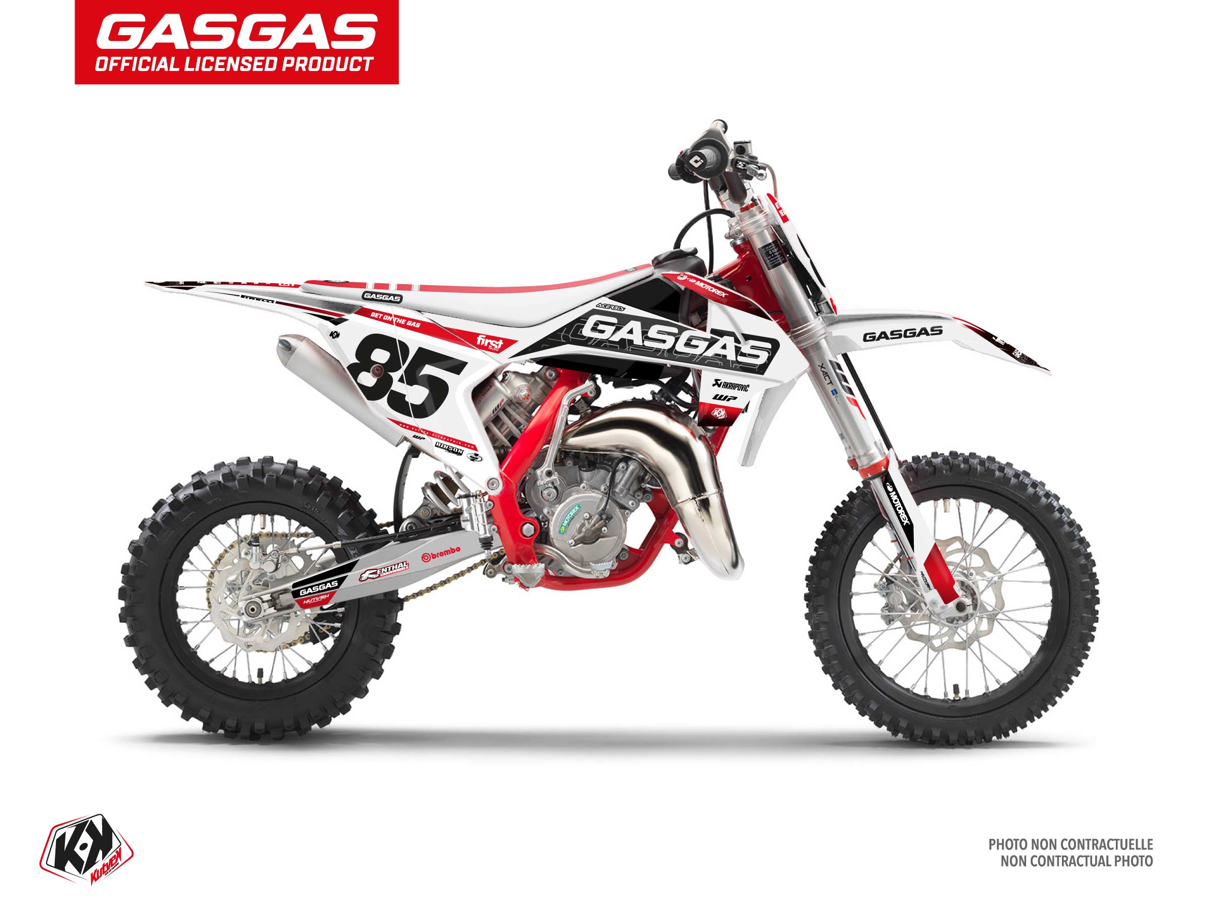 Gasgas Mc 65 Dirt Bike Drop Graphic Kit White