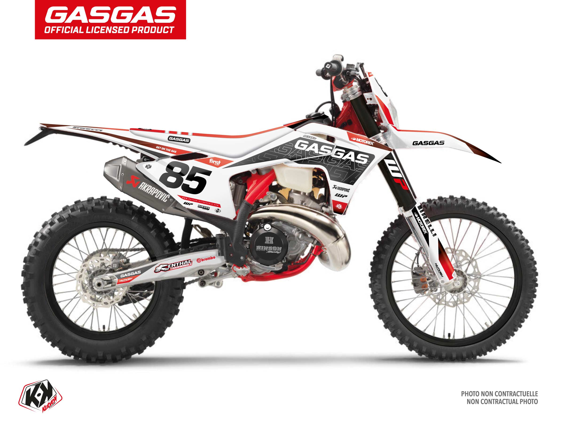 Kit Déco Motocross Drop Gasgas Ecf Blanc