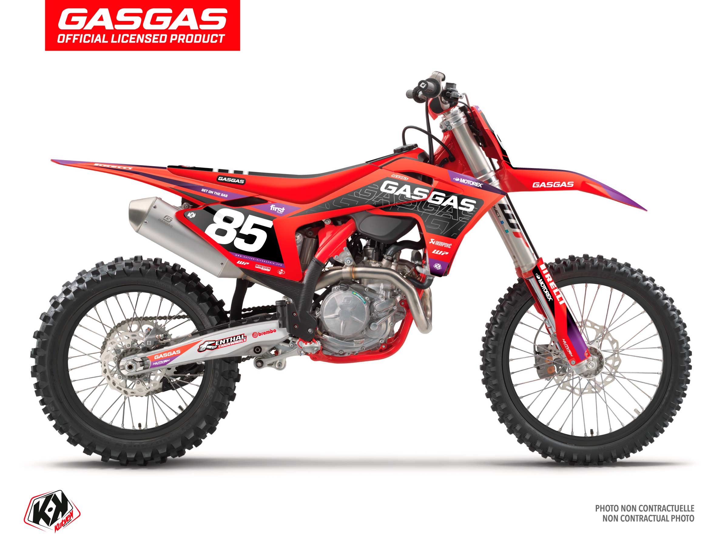 Gasgas Mc 125 Dirt Bike Drop Graphic Kit Red