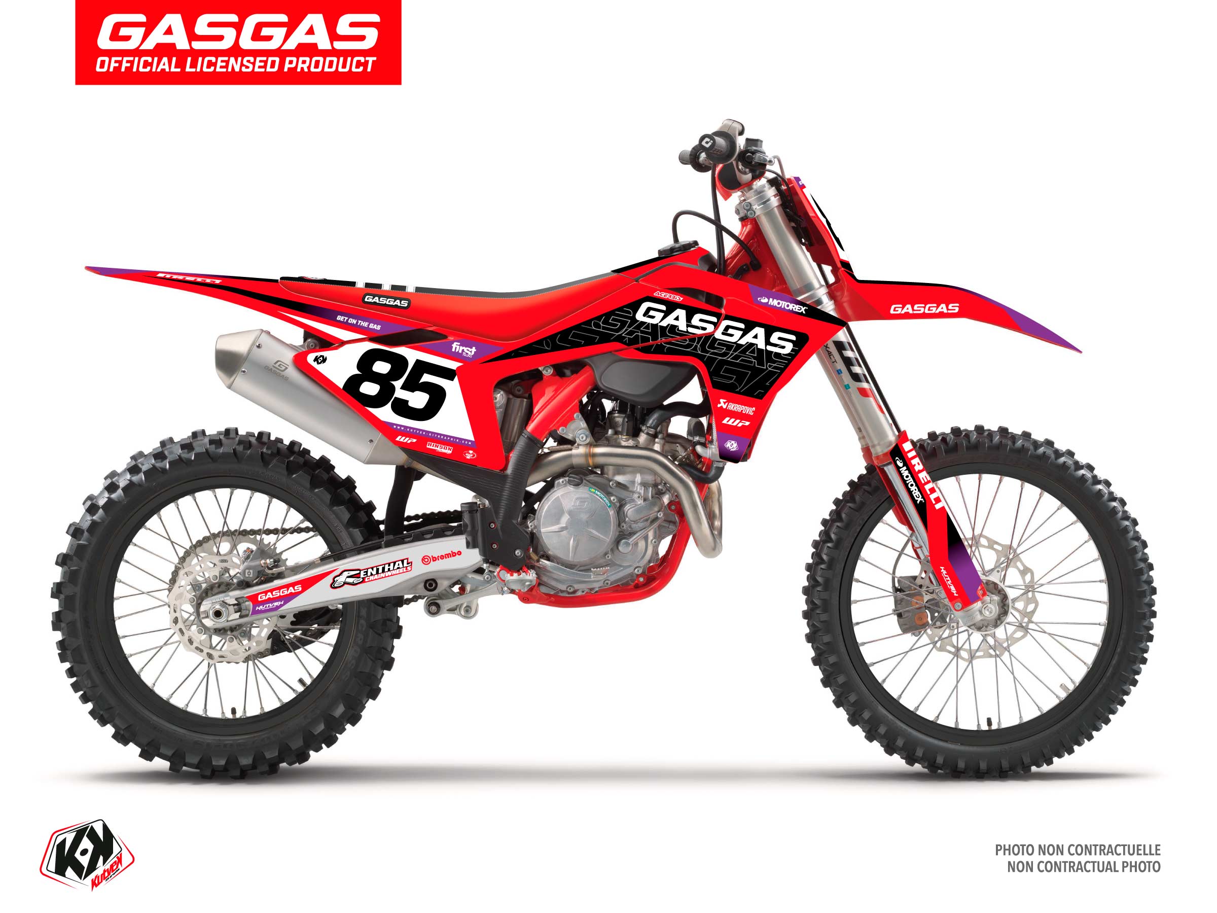 Kit Déco Motocross Drop Gasgas Mc 450 F Rouge