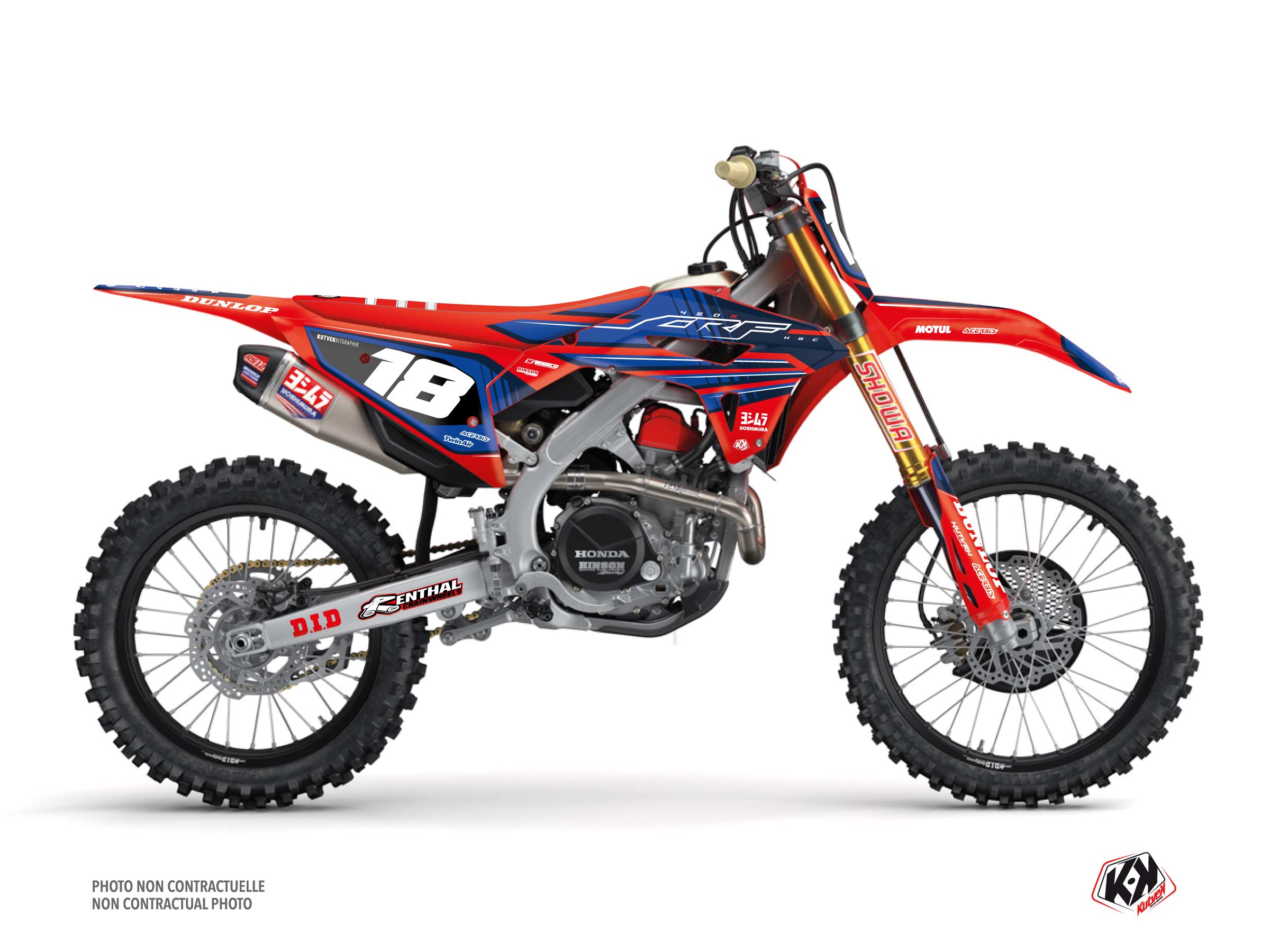 HONDA CRF 250 R DIRT BIKE EAGLE GRAPHIC KIT BLUE