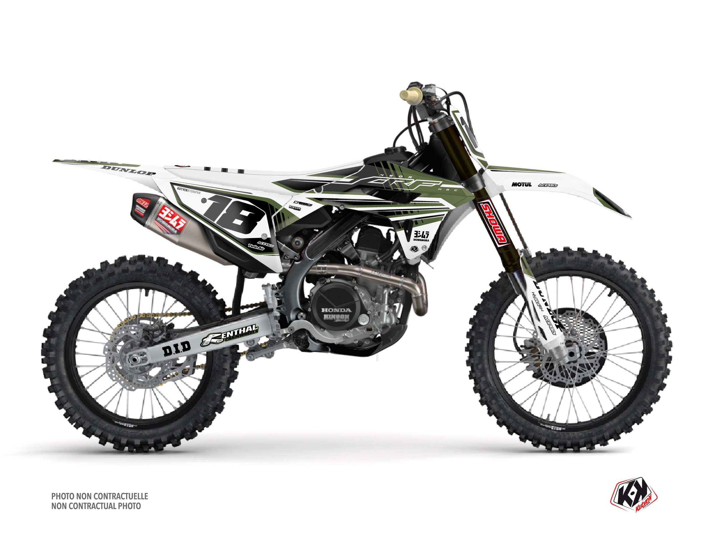 KIT DÉCO MOTOCROSS EAGLE HONDA CRF 450 R BLANC