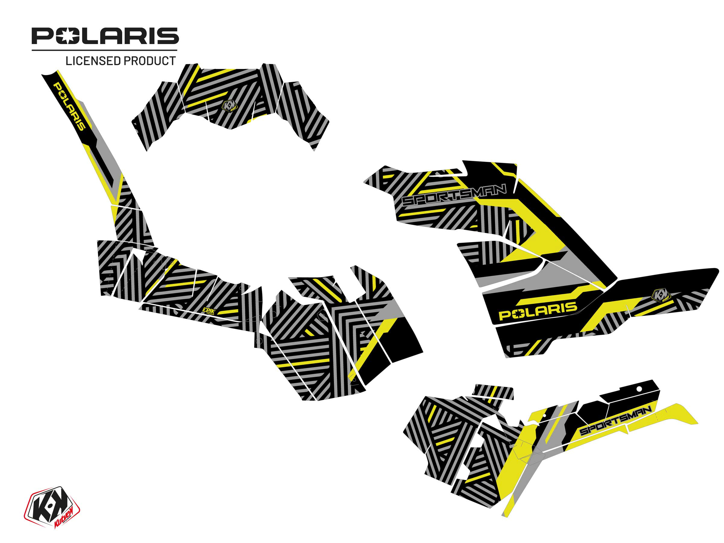 Polaris 1000 Sportsman XP S Forest ATV Epik Graphic Kit Yellow