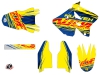 Suzuki 125 RM Dirt Bike Eraser Graphic Kit Blue Yellow LIGHT