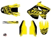 Suzuki 250 RM Dirt Bike Eraser Graphic Kit Yellow Black LIGHT