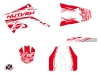 Honda 125 CR Dirt Bike Eraser Graphic Kit White Red LIGHT