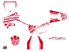 Kit Déco Moto Cross Eraser Honda 125 CR Blanc Rouge