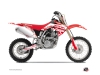 Kit Déco Moto Cross Eraser Honda 125 CR Blanc Rouge